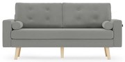 Szara sofa 3-osobowa MANDI VELVET