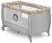 Lionelo - Łóżeczko podróżne STEFI PLUS różowo-żółte