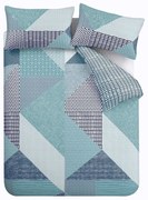 Zielononiebieska pościel dwuosobowa 200x200 cm Larsson Geo – Catherine Lansfield