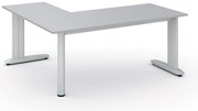 Narożne biurko PRIMO FLEXIBLE, 180x160 cm, szary