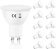 NETTLIFE Zestaw 10 żarówek LED GU10 Cool White Żarówka LED 6W 5000K zastępuje energooszczędną 60W kąt świecenia 110° bez możliwości ściemniania