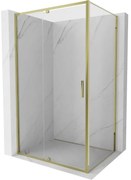 Mexen Exo kabina prysznicowa uchylna 140 x 80 cm, transparent, złota - 819-140-080-50-00
