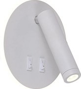Zuma Line W4107-WH-LED Kinkiet punktowy CIRCA LED/5,5W/230V + LED/2,5W biały