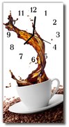 Zegar Szklany Pionowy Kuchnia Kawa filiżanka