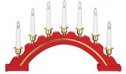 Markslöjd 700447 - Świecznik świąteczny CELINE 7xE10/3W/230V czerwony