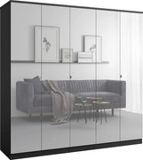 Szafa uchylna z lustrem Monza 5D 200 Czarna