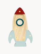 Ręcznie wykonana lampa LED z funkcją przyciemniania, pilotem i funkcją timera Space Rocket Mini