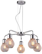 Srebrny nowoczesny żyrandol S2-W05