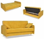 Kanapa sofa Alvo rozkładana wersalka funkcja spania pojemnik Family miodowa