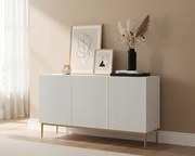 Komoda Nicole 150 cm - biały mat / złote nóżki