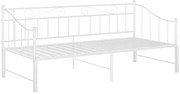 Białe metalowe łóżko rozkładane 90x200 cm P4-A48