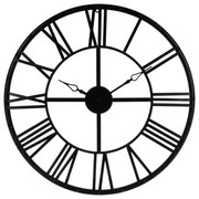 Zegar na ścianę Ø 70 cm, metalowy z cyframi rzymskimi, Atmosphera