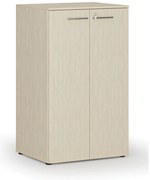 Szafa biurowa z drzwiami PRIMO WOOD, 3 półki, 800 x 640 x 1335 mm, brzoza