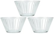 EH Zestaw szklanych misek Stripes 3 szt., 300 ml
