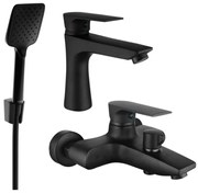 Mexen Axel R62 zestaw wannowy, czarny - 73803R62-70