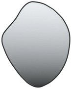 Czarne ścienne lustro asymentryczne 60x50 cm T5-R99