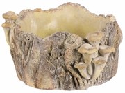 Obudowa betonowa - pień z grzybami, 26 x 24 x 14cm, 26 cm
