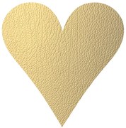 Mata stołowa ze skóry ekologicznej 30x30 cm Heart Hippo – LIND DNA