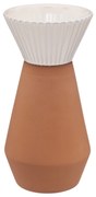 Wazon ALICANTE, terakota z białym, 22 cm