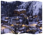 Parawan - Górskie zimowe miasteczko (210x170 cm)