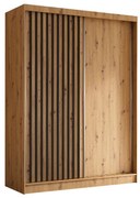 Szafa przesuwna - Lamel 160 cm, dąb artisan