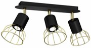 Lampa sufitowa, potrójna, kierunkowa DANTE Black/Gold 3x mini GU10