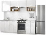 Zestaw mebli kuchennych - biały połysk + dąb sonoma 45x12x4 Z4-B65