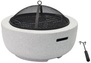 Palenisko z grillem MGO - szer. 60,5 x dł. 60,5 x wys. 42,5 cm - GARMONA