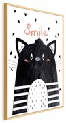 Plakat Smile 29,7x42 cm z ramą złotą bez marginesu ARTGEIST B