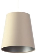 Kremowo-srebrna lampa wisząca stożek do salonu H4-W02