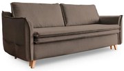 Jasnobrązowa rozkładana sofa 225 cm Charming Charlie – Miuform