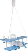 Błękitny żyrandol do pokoju chłopca samolot - 6X S198 W4-H47