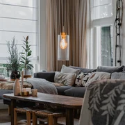 Lampa wisząca Art Deco złota ze szkłem - Laura ArtDeco Oswietlenie wewnetrzne