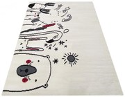 Biały dywan dziecięcy w zwierzątka B9-F43