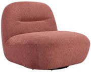 Fotel obrotowy z terakotową teksturowaną tapicerką - POZETI