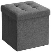 Ciemnoszara Pufa Składana D5-S78