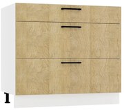 Szafka kuchenna stojąca 90 DENIS D90 PC S/3 dąb London STOLKAR