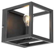 Industrialny Kinkiet / Lampa scienna czarny Cube - CagePrzemysłowy Oswietlenie wewnetrzne