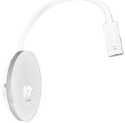 LED elastyczna lampka ścienna USB BASE 1xLED/8W+1xLED/2W/230V biała/srebrna