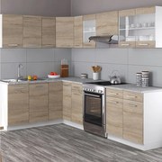 Kuchnia narożna sonoma/biały 270x60x81.6 rick