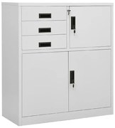 Jasnoszara zamykana szafka do biura E4-Z88