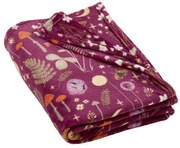 Fioletowy koc z mikropluszu 130x170 cm Enchanted Twilight Animals – Catherine Lansfield