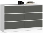 Nowoczesna komoda z szufladami biała + grafit H1-B01
