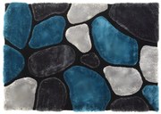 Dywan shaggy PIETRA turkusowo-szary - 160 x 230 cm