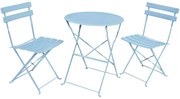 Niebieski rozkładany zestaw ogrodowy B5-K03