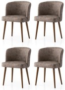 Zestaw krzeseł do jadalni Zen Mink and Black, 4 szt.