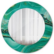 Agat jaspis marmur Lustro z nadrukiem dekoracyjne okrągłe