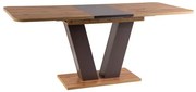 Stół PLATON 136(176)x80 dąb wotan/brązowy SIGNAL