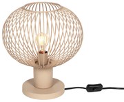Nowoczesna lampa stołowa z drutu beżowa 33 cm - Gila