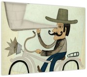 Obraz - Astronom na rowerze (70x50 cm)